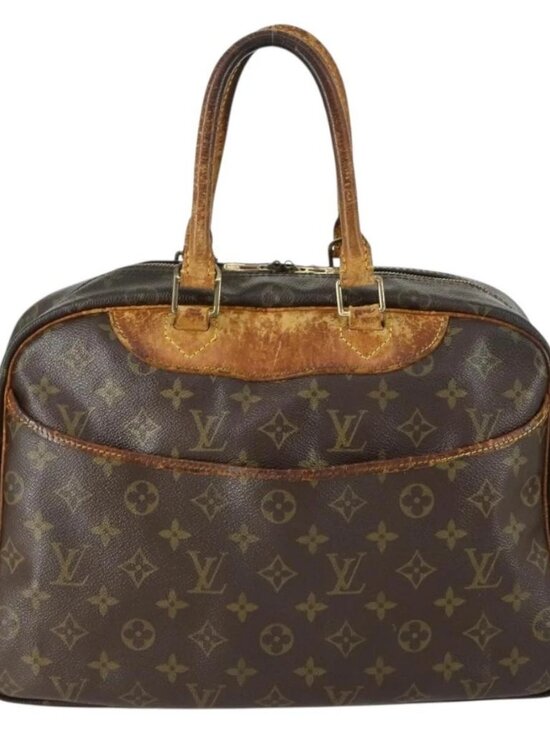 LOUIS VUITTON Monogram Deauville Hand Bag M47270 LV Auth ka1385 - Picture 2 of 16